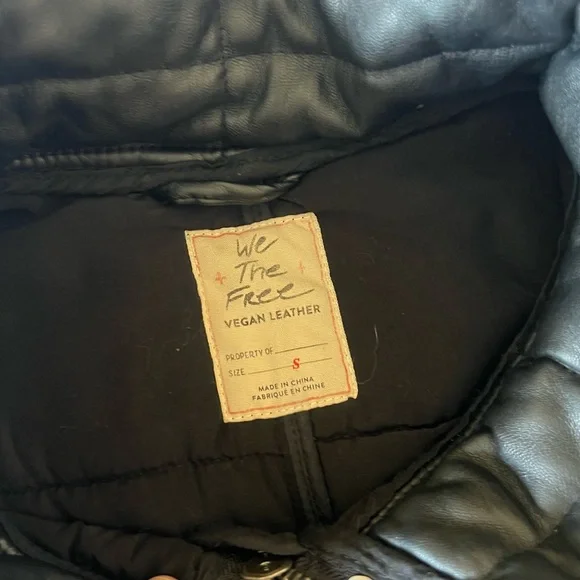 Free People Dolman Vegan Leather Quilted Jacket - Picture 10 of 13